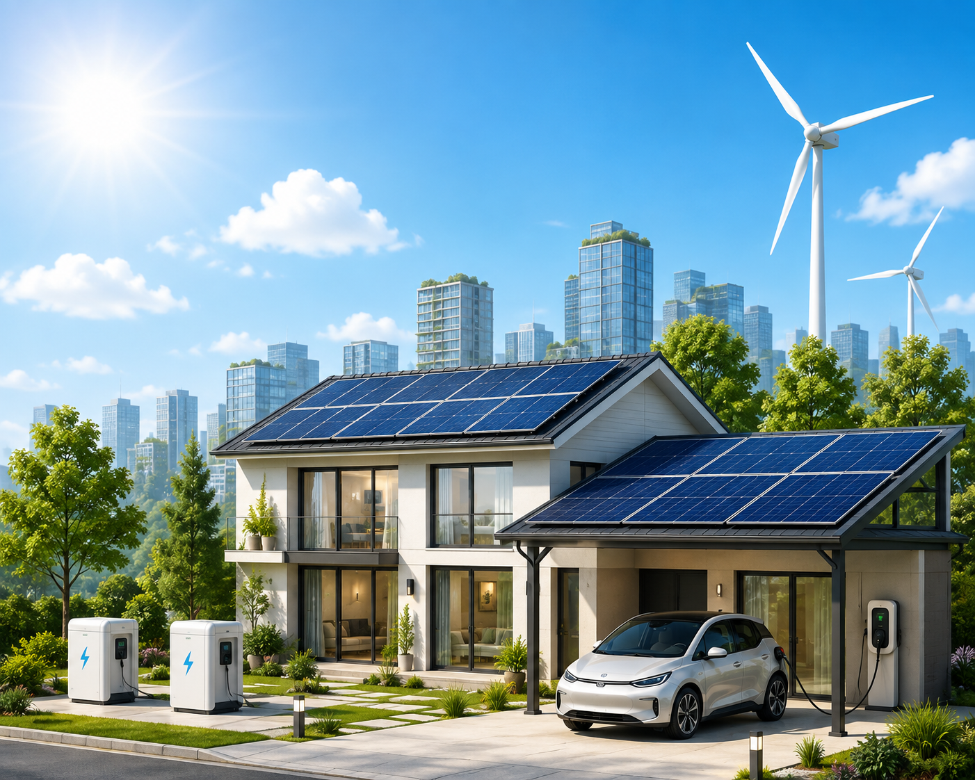 Solar House Illustration